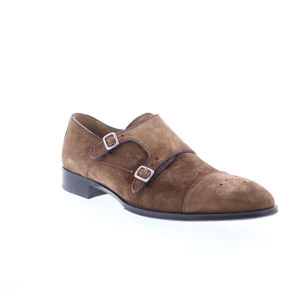 Pastori by Di Bianco Mens Romulus Suede Brown Shoes (NWT)